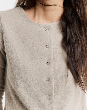 Cream Brushed Soft Touch Cardigan