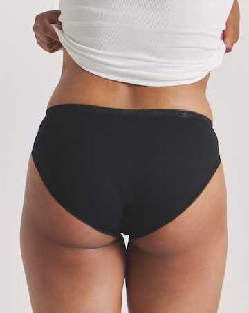 Sloggi (3 Pack) Tai Hi Leg Cotton Knickers Black