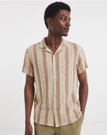 Reg Length Pointelle Revere Collar Shirt