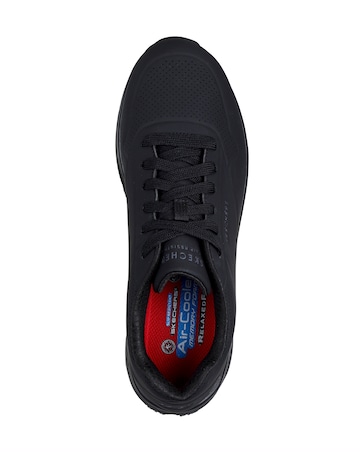 Skechers Lace-Up Athletic Trainers with Air-Cushion Sole - Black