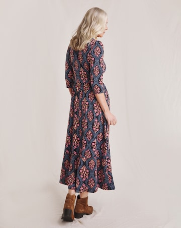Julipa Key Hole Jersey Midi Dress