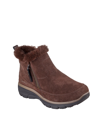 Skechers Easy Going Zip Boots Wide Fit