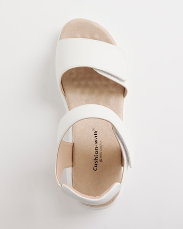Cushion Walk White Touch and Close Sandal -Extra Wide Fit (EEE)