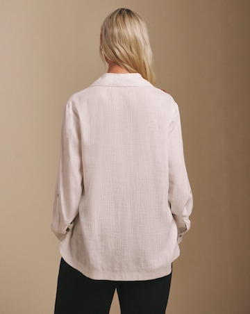 Julipa Longline Printed Linen Shirt