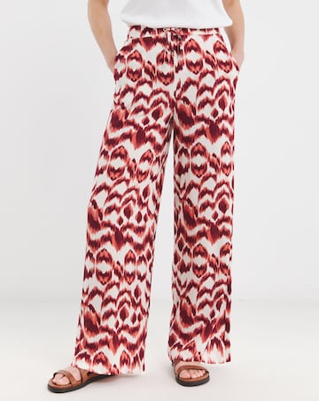 Printed Wide Leg Trousers