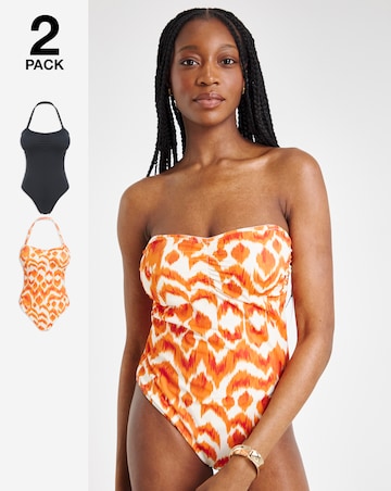 2 Pack Value Bandeau Swimsuits
