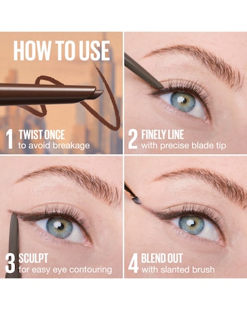 Maybelline Sculpting Stix Eyeliner 2-in-1 Dual Ended, Shade: Black Blur