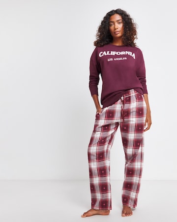 Sweatshirt With Woven Pyjama Bottom