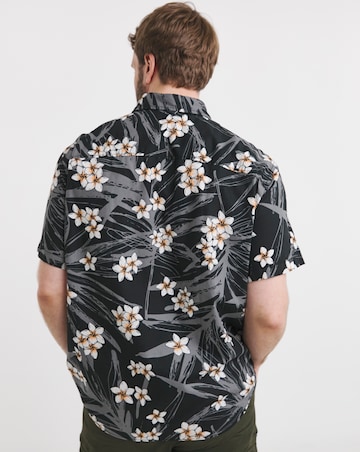 Jack & Jones Hawaii Floral Shirt - Black