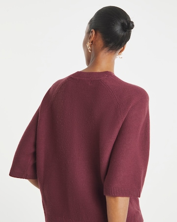 Short Sleeve Sequin Bow Jumper