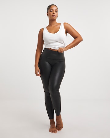 Spanx Medium Control Faux Leather Leggings Black