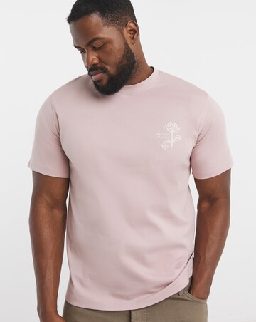 Jack & Jones Premium Kyle Back Graphic T-Shirt - Pink