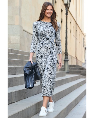 Sosandar Leopard Jersey Dress