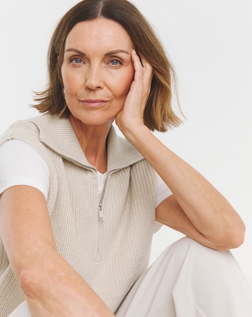 Half Zip With Statement Collar Jumper