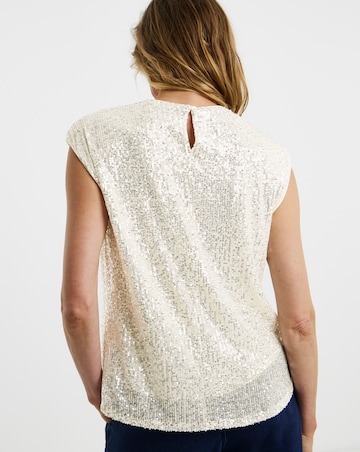 Sequin Cap Sleeve Vest