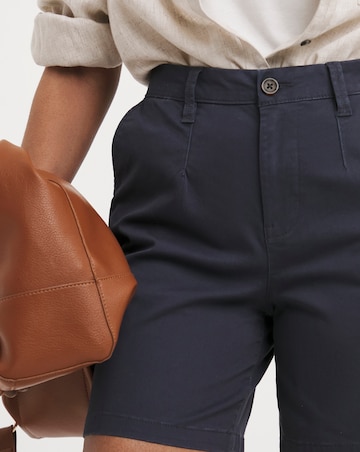 Navy Stretch Chino Shorts