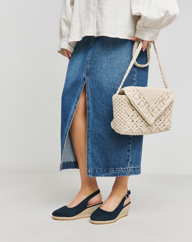 Miami Wedge Espadrille Slingback Sandals - Extra Wide Fit (EEE)