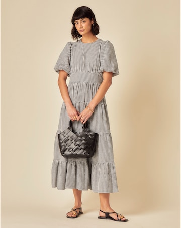 Nobody's Child Ricky Midi Dress Mono Gingham