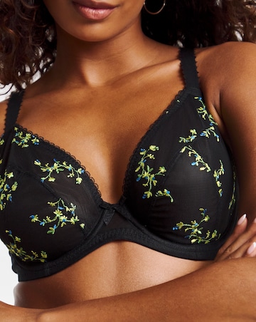 Panache Meadow Plunge Wired Bra Black