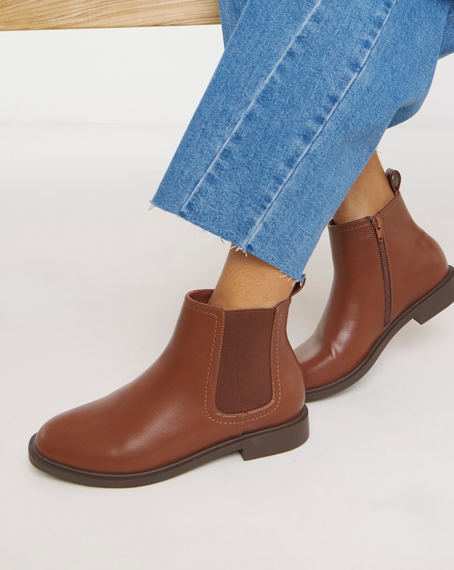 Bettina Classic Ankle Chelsea Boots - Wide Fit (E)