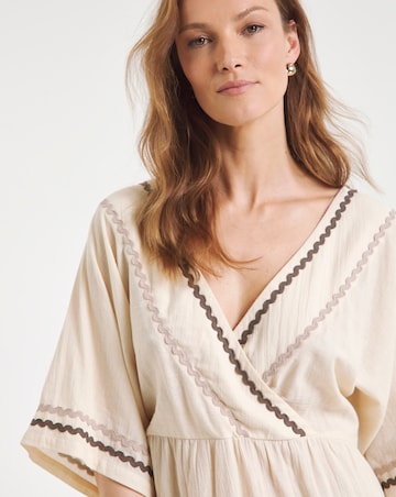 Beach to Beach Cotton Ric Rac Mini Beach Dress