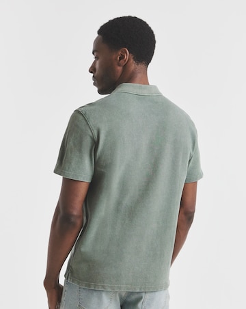 Union Garment Dyed Pique Polo- Green