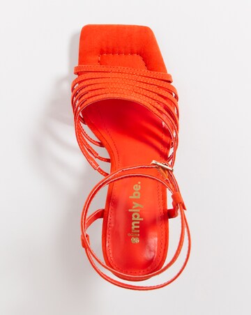 Malinda Ankle Strap Caged Heeled Sandals Ex Wide Fit