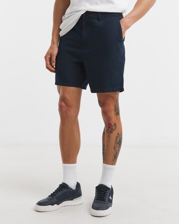 Lyle & Scott Linen Blend Drawstring Short - Navy
