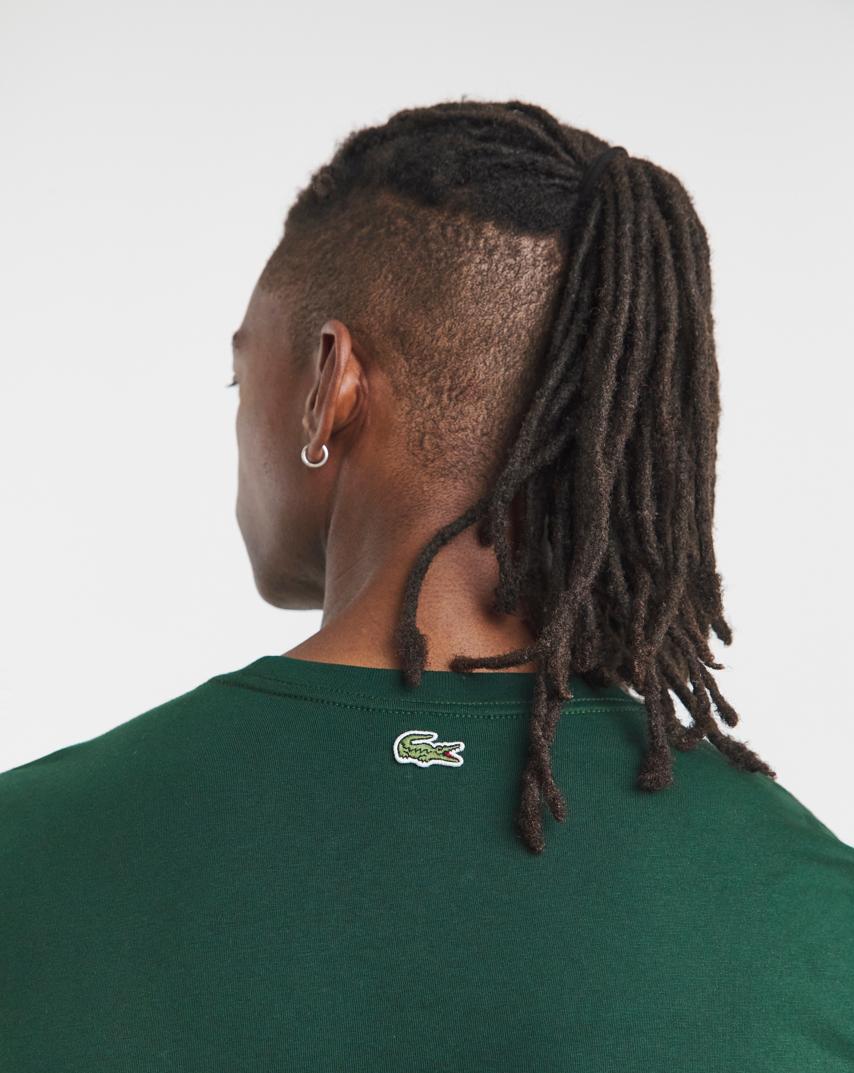 Lacoste Short Sleeve Large Croc Logo T-Shirt - Green | JD Williams
