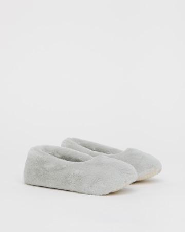 Brandy Fluffy Ballerina Slippers - Wide Fit (E)