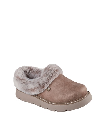 Skechers Keepsakes Lite Vegan Leather Slipper with Faux Fur - Standard Fit