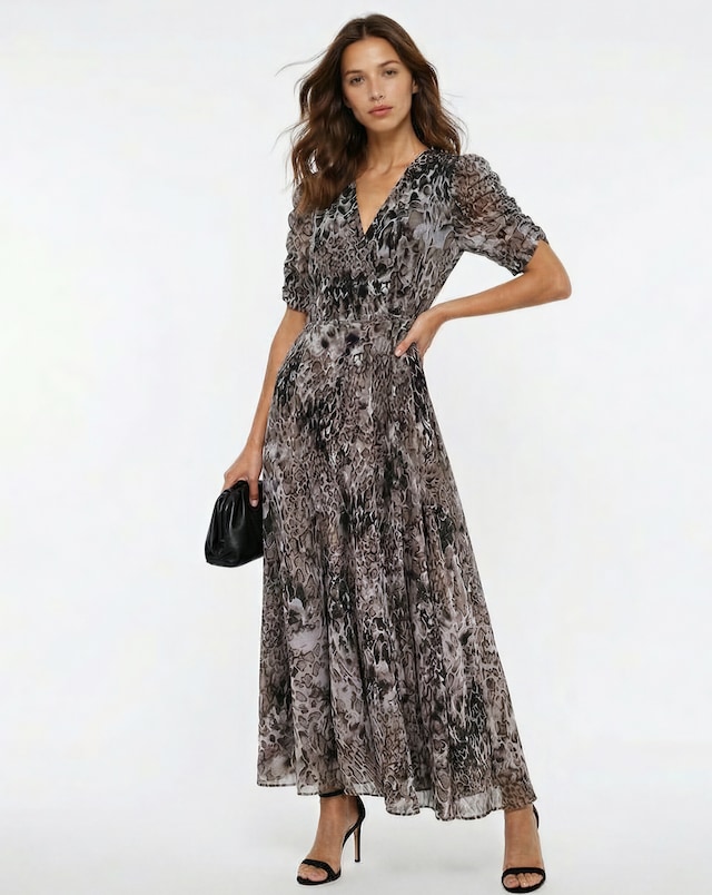 Religion Solstice Animal Print Maxi Dress