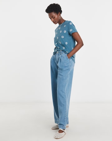 Pure Cotton Embroidered Shell T-Shirt