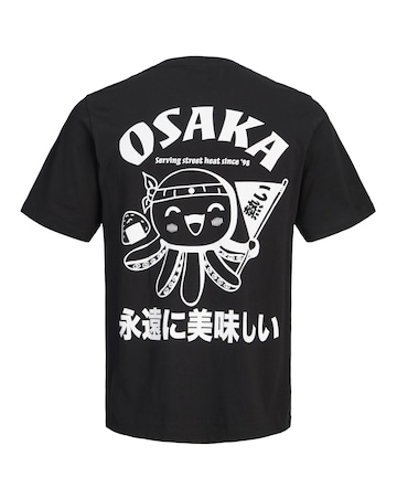 Jack & Jones Osaka Back Graphic T-Shirt - Black