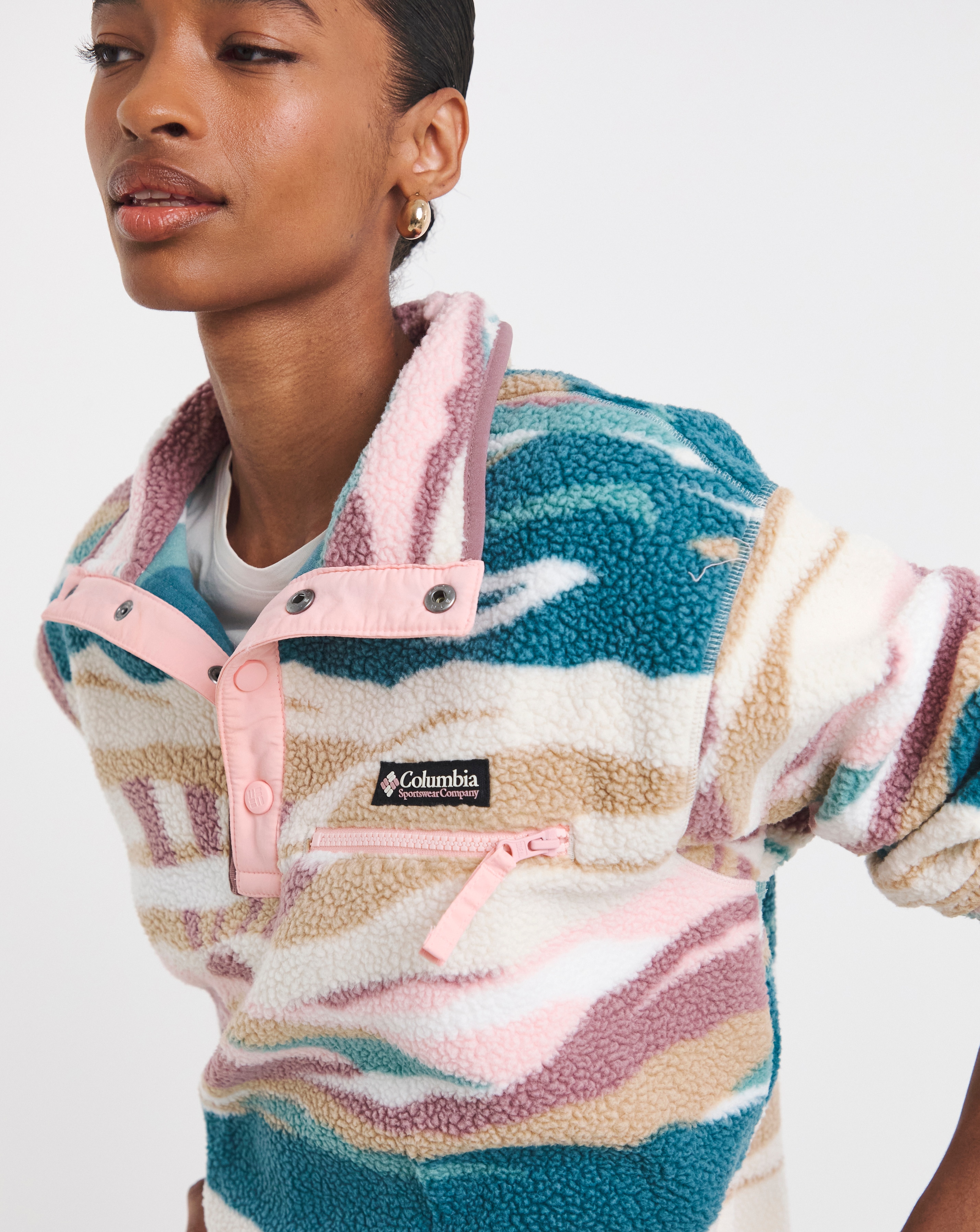 Columbia Helvetia II Printed Cropped Half Snap | JD Williams
