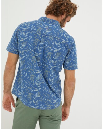 FatFace Short Sleeve Leaf Print Shirt