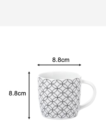 Waterside Black Geo 16 Piece Dinner Set