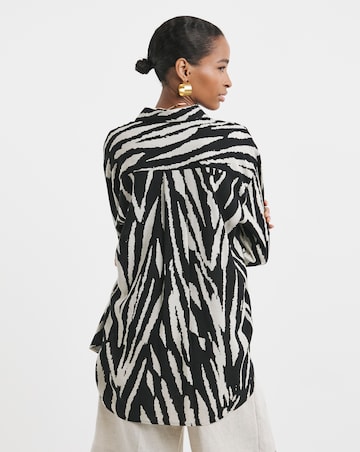 Printed Linen Mix Shirt