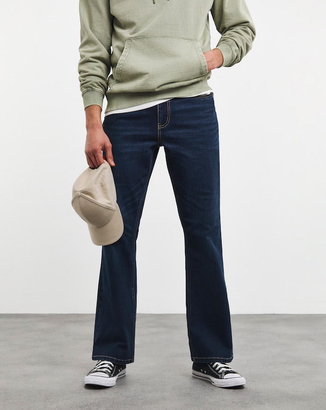 Bootcut Fit Stretch Jeans - Darkwash