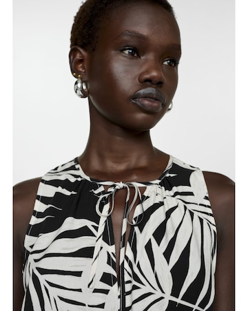 Mango Julia Leaf Print Dress