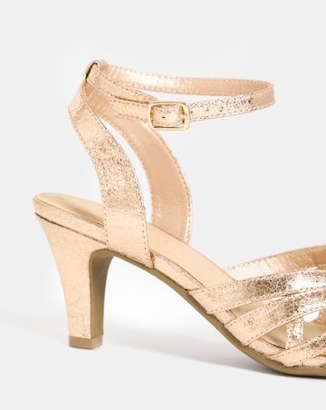 Waltz Round Toe Caged Heels - Wide Fit (E)