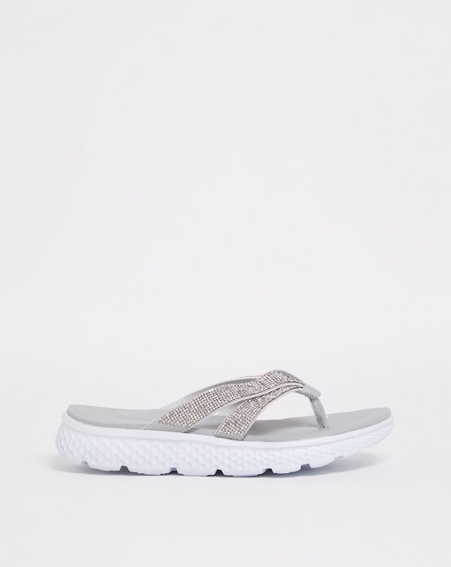 Cushion Walk Glitzy Toe Post Sandal E Fit