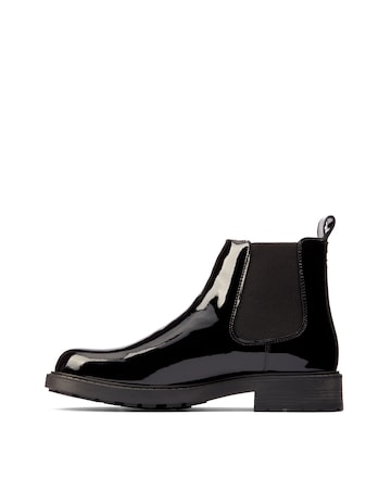 Clarks Orinoco2 Lane Pull On Patent Leather Ankle Boot Wide Fit