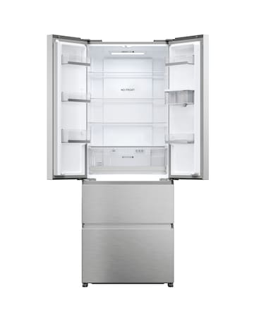 Haier HFR5719EWMP Total No Frost American Fridge Freezer Silver + Install