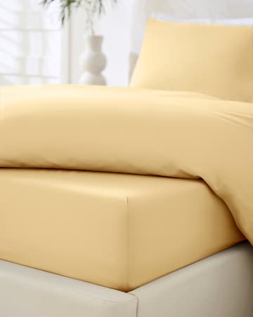 Non Iron Plain Dye Extra Deep 38cm Fitted Sheet