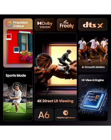 Hisense 65A6QTUK 65in 4K Ultra HD HDR LED Smart TV