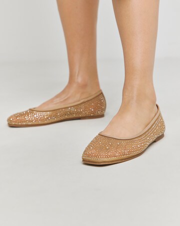 Luminous Embellished Mesh Ballet Flats - Extra Wide Fit (EEE)