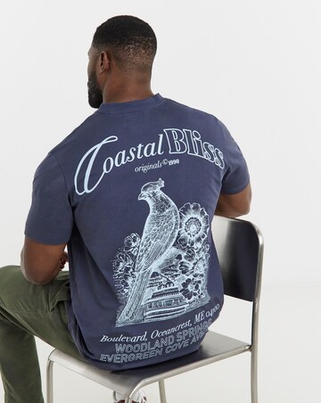 Jack & Jones Coastal Woodland Back Graphic T-Shirt - Grey