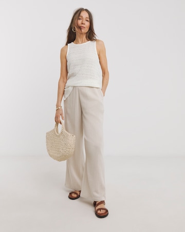 Pure Cotton Cream Crochet Vest