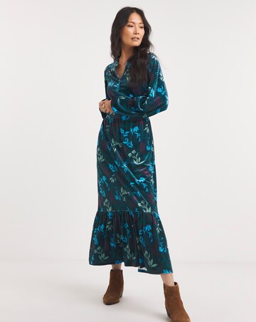 Julipa Printed Velour Midi Dress